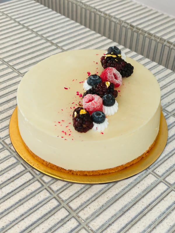 Eggless Non-Bake Honey Lemon cheesecake