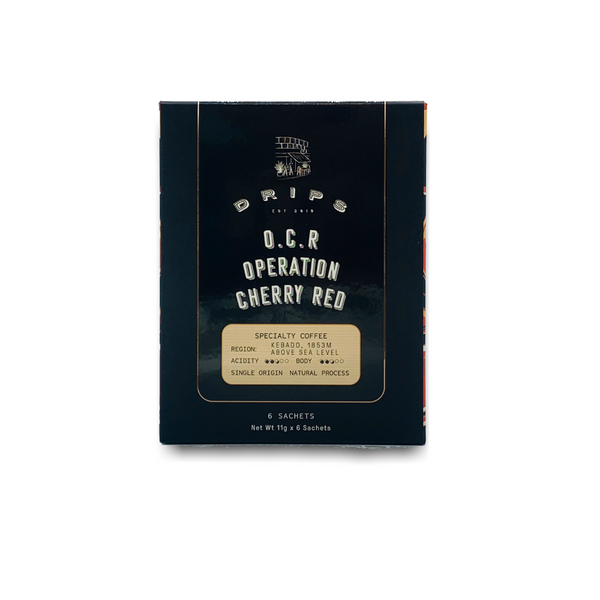 Hand Crafted Coffee Filter Sachet Box - Operation Cherry Red - Drips Bakery Café