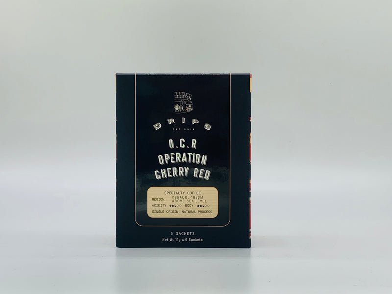 Hand Crafted Coffee Filter Sachet Box - Operation Cherry Red - Drips Bakery Café