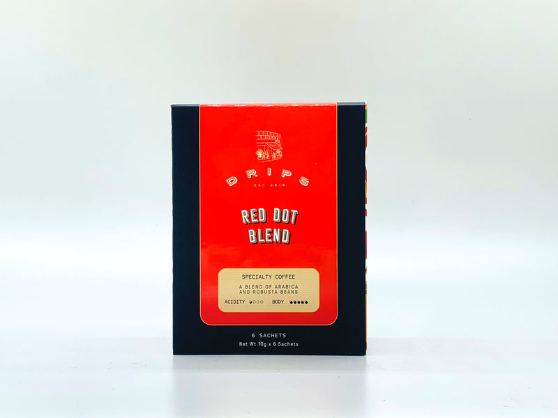 Hand Crafted Coffee Filter Sachet Box - Red Dot Blend - Drips Bakery Café