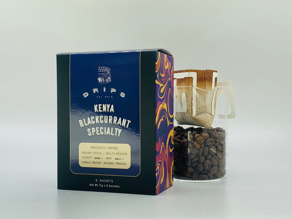 Hand Crafted Coffee Filter Sachet Box- Kenya Blackcurrant - Drips Bakery Café